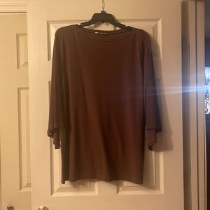 Amaryllis Chocolate Brown Blouse size 2x GUC